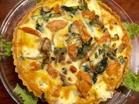 ほうれん草とサーモンのキッシュ 簡単 お洒落 レシピ 作り方 By アマンナ 楽天レシピ ほうれん草とサーモンのキッシュ 簡単 お洒落 レシピ 作り方 By アマンナ 楽天レシピ